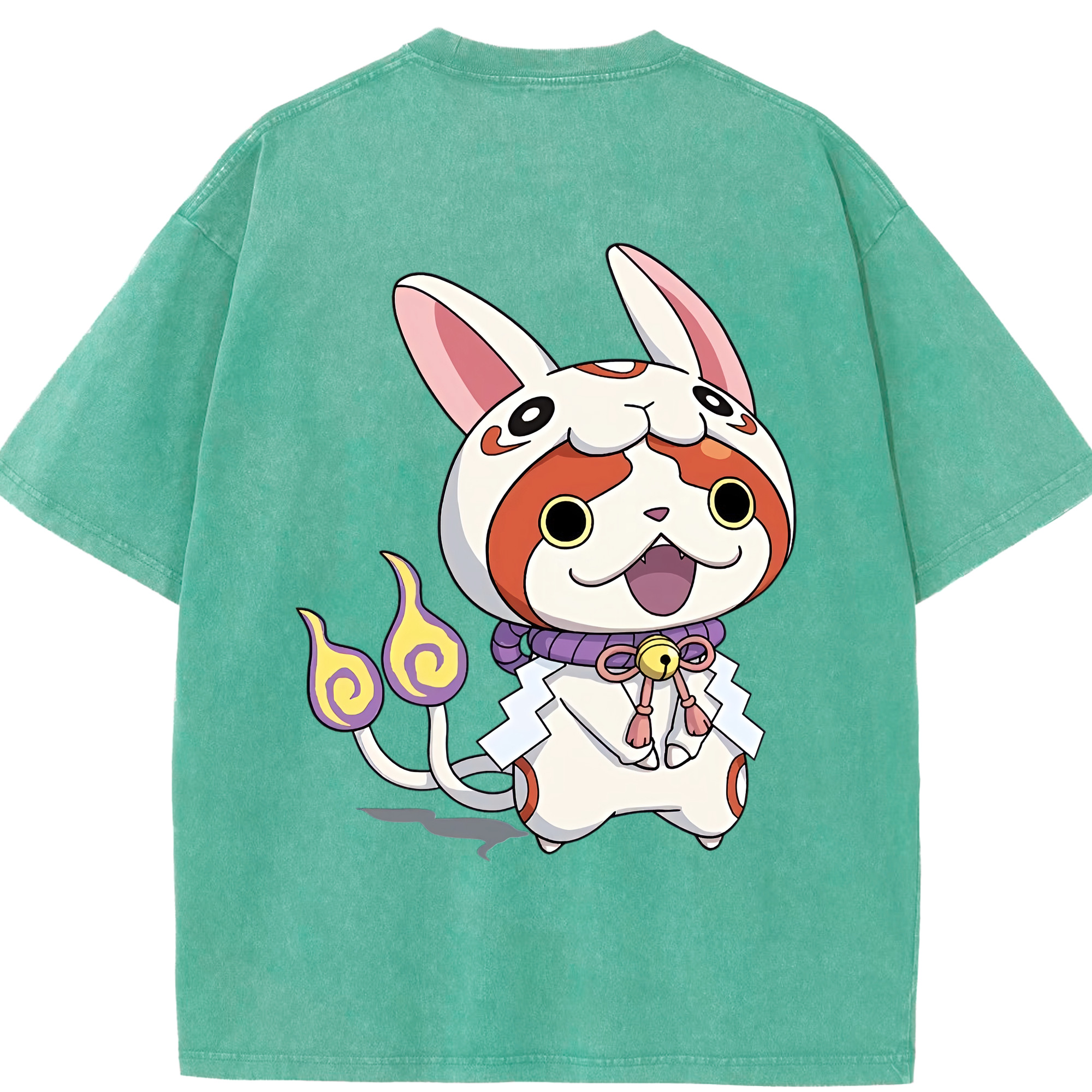 （画像用） 妖怪ウォッチ Yo-kai Watch 綿100% ヴィンテージ風 半袖Tシャツ（背面プリント）